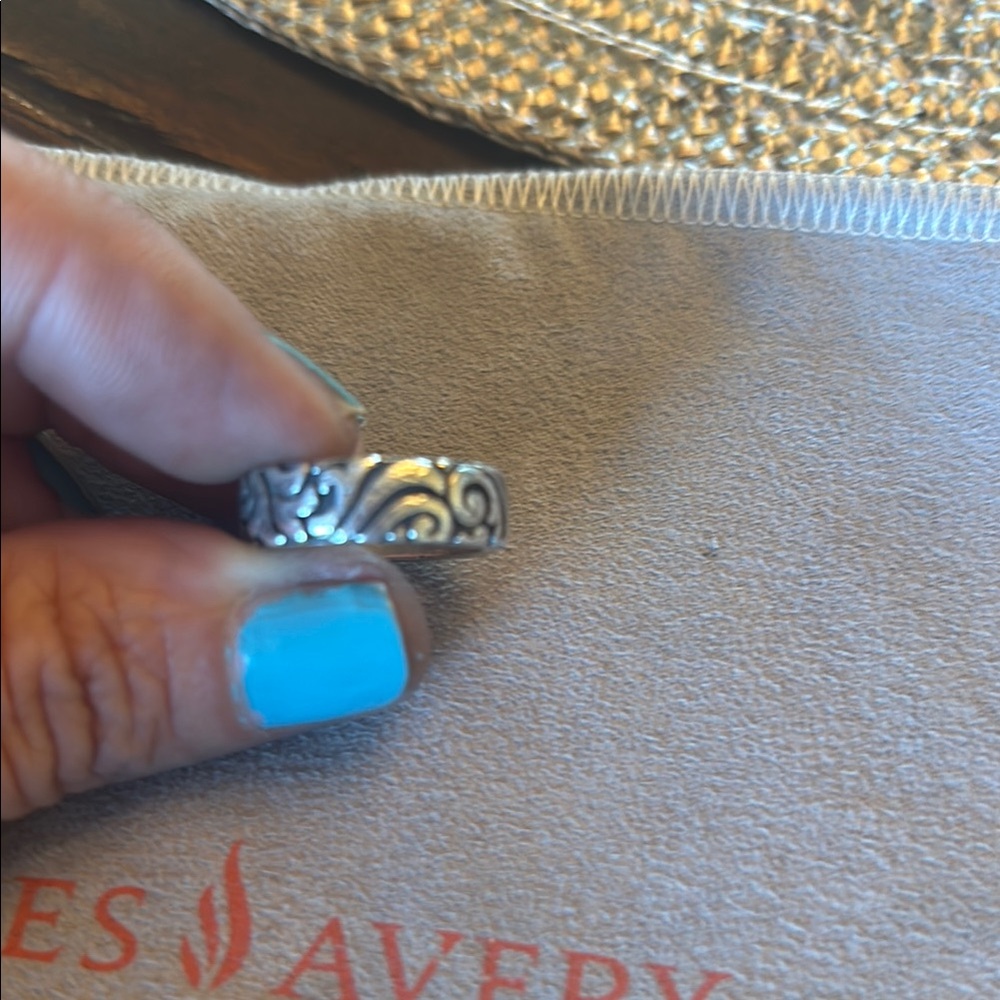 Intricate Silver Vintage Ring with Carved Patterns ( retired )